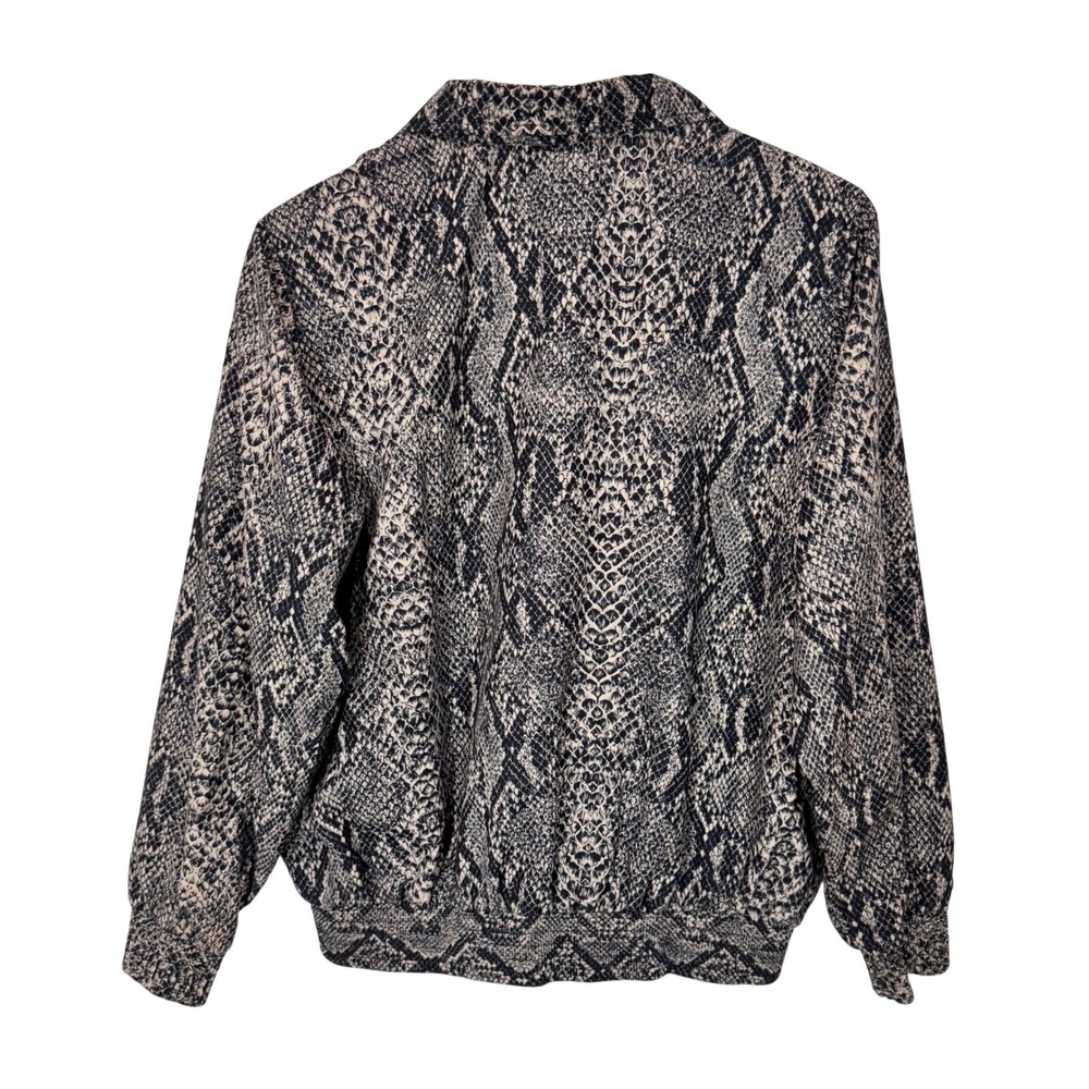 Sunderland of Scotland Windbreaker Women M Grey Snakeskin 1/4 Zip Pullover Golf - Picture 5 of 9